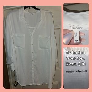 Maurices Ivory Button-Up Shirt
